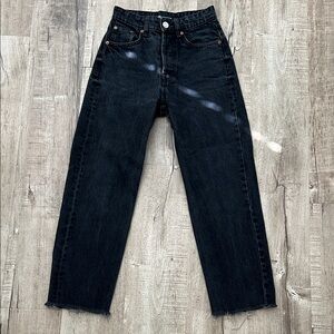 Zara “Join Life” High Rise Straight Jeans
